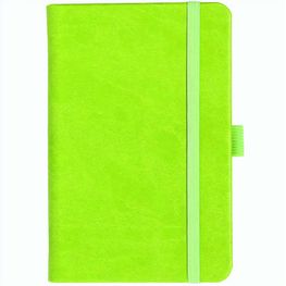 Notizbuch Style Small im Format 9x14cm, Inhalt kariert, Einband Slinky in der Farbe Lime