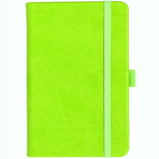 Produktabbildung Notizbuch Style Small im Format 9x14cm, Inhalt kariert, Einband Slinky in der Farbe Lime Notizbuch Style Small im Format 9x14cm, Inhalt kariert, Einband Slinky in der Farbe Lime (Bild 1)