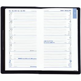 Produktabbildung Taschenplaner "Exquisit" im Format 9,5 x 16 cm, Kalendarium 4-sprachig D/F/I/GB Grau/Blau, 64 Seiten gebunden + 16 Seiten ABC-Heft, eingesteckt in PVC-Hülle schwarz Taschenplaner "Exquisit" im Format 9,5 x 16 cm, Kalendarium 4-sprachig D/F/I/GB Grau/Blau, 64 Seiten gebunden + 16 Seiten ABC-Heft, eingesteckt in PVC-Hülle schwarz