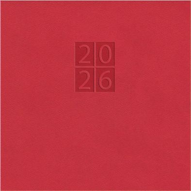 Wochenkalender "Business D Wire" im Format 17,2 x 24 cm, deutsches Kalendarium Grau/Blau, 144 Seiten, Wire-O-Bindung, mit Eckenperforation, Deckelpaar Slinky rot