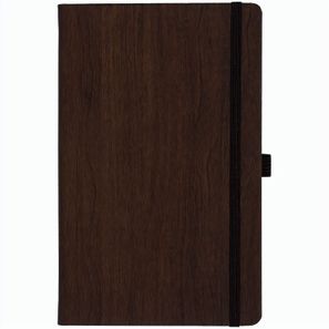 Notizbuch Style Medium im Format 13x21cm, Inhalt kariert, Einband Woody in der Farbe Brown
