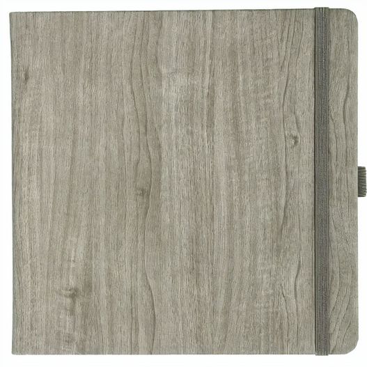 Notizbuch Style Square im Format 17, 5x17, 5cm, Inhalt kariert, Einband Woody in der Farbe Sludge (Bild 1)