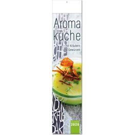 Kalender "Aromaküche" im Format 11 x 50 cm, mit Fälzel