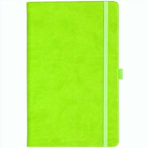 Notizbuch Style Medium im Format 13x21cm, Inhalt kariert, Einband Slinky in der Farbe Lime