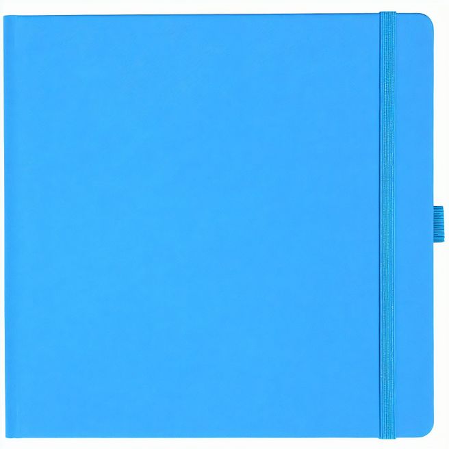 Notizbuch Style Square im Format 17, 5x17, 5cm, Inhalt kariert, Einband Fancy in der Farbe China Blue