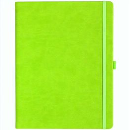 Produktabbildung Notizbuch Style Large im Format 19x25cm, Inhalt kariert, Einband Slinky in der Farbe Lime Notizbuch Style Large im Format 19x25cm, Inhalt kariert, Einband Slinky in der Farbe Lime