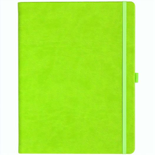 Produktabbildung Notizbuch Style Large im Format 19x25cm, Inhalt kariert, Einband Slinky in der Farbe Lime Notizbuch Style Large im Format 19x25cm, Inhalt kariert, Einband Slinky in der Farbe Lime (Bild 1)