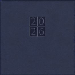 Wochenkalender "Klassik D Wire" im Format 14,5 x 20,5 cm, deutsches Kalendarium Grau/Blau, 144 Seiten, Wire-O-Bindung, mit Eckenperforation, Deckelpaar Slinky dunkelblau