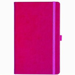 Notizbuch Style Medium im Format 13x21cm, Inhalt kariert, Einband Slinky in der Farbe Pink