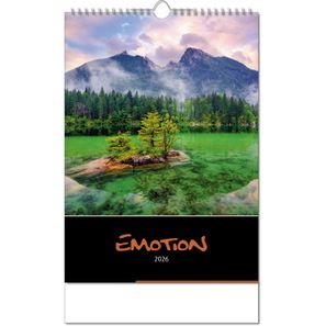 Kalender "Emotion" im Format 24 x 38,5 cm, mit Wire-O Bindung und verlängerter Rückwand