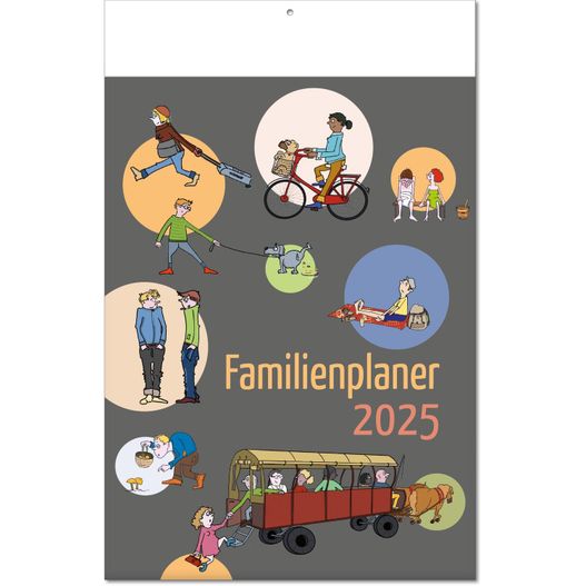 Kalender "Familienplaner" im Format 24 x 37,5 cm, mit Fälzel (Bild 1)