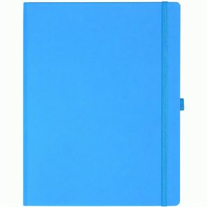 Notizbuch Style Large im Format 19x25cm, Inhalt kariert, Einband Fancy in der Farbe China Blue