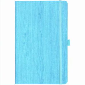 Notizbuch Style Medium im Format 13x21cm, Inhalt kariert, Einband Woody in der Farbe Sky