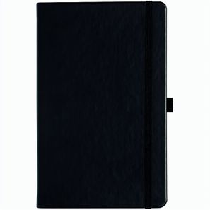 Notizbuch Style Medium im Format 13x21cm, Inhalt kariert, Einband Slinky in der Farbe Black