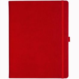 Notizbuch Style Large im Format 19x25cm, Inhalt kariert, Einband Slinky in der Farbe Scarlet