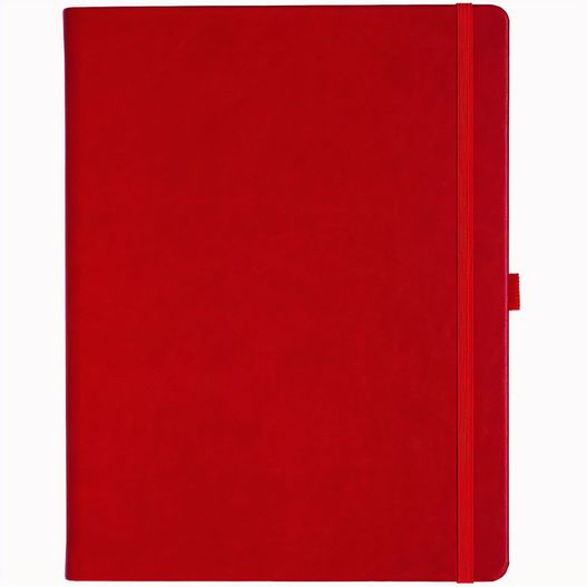 Notizbuch Style Large im Format 19x25cm, Inhalt kariert, Einband Slinky in der Farbe Scarlet (Bild 1)