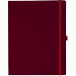 Notizbuch Style Large im Format 19x25cm, Inhalt kariert, Einband Fancy in der Farbe Ruby Red