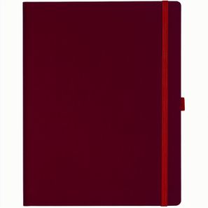 Notizbuch Style Large im Format 19x25cm, Inhalt kariert, Einband Fancy in der Farbe Ruby Red