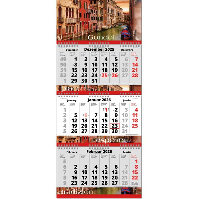 Produktabbildung Drei-Monats-Planer "Fold-3" mit dreifacher Wire-O Bindung und Fußleiste, im Format 34 x 78,7 cm, deutsch-mehrsprachiges Kalendarium, Datumsweiser umgelegt Drei-Monats-Planer "Fold-3" mit dreifacher Wire-O Bindung und Fußleiste, im Format 34 x 78,7 cm, deutsch-mehrsprachiges Kalendarium, Datumsweiser umgelegt