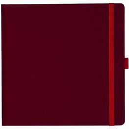 Notizbuch Style Square im Format 17, 5x17, 5cm, Inhalt kariert, Einband Fancy in der Farbe Ruby Red