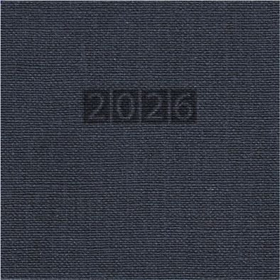 Buchkalender "Daily Chefkalender Register INT" im Format 14,5 x 20,5 cm, Kalendarium 4-sprachig D/F/I/GB Grau/Blau mit 2 Lesebändern und Registerstanzung, 416 Seiten Fadenheftung, Eckenperforation, Einband Fashion dunkelblau