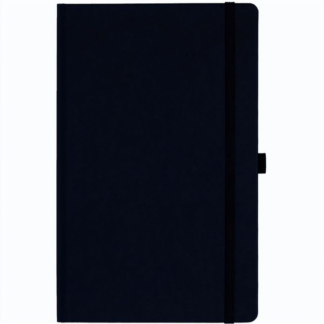 Notizbuch Style Medium im Format 13x21cm, Inhalt kariert, Einband Fancy in der Farbe Black