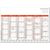 Tafelkalender im Format DIN A4, 29,7 x 21 cm, Kalendarium in rot/schwarz (Bild 1)