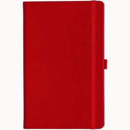Notizbuch Style Medium im Format 13x21cm, Inhalt kariert, Einband Slinky in der Farbe Scarlet