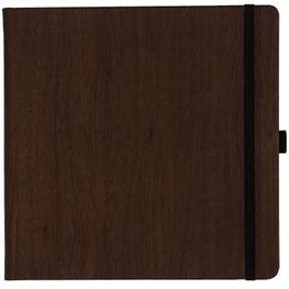 Notizbuch Style Square im Format 17, 5x17, 5cm, Inhalt kariert, Einband Woody in der Farbe Brown