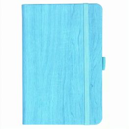 Notizbuch Style Small im Format 9x14cm, Inhalt kariert, Einband Woody in der Farbe Sky