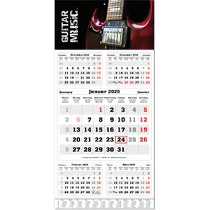 Fünf-Monats-Planer "Classic times 5" im Format 30 x 63 cm, grau, Datumsweiser umgelegt, mit Übersichtskalendarium auf der Fußleiste