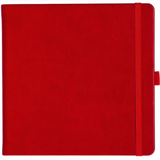 Produktabbildung Notizbuch Style Square im Format 17, 5x17, 5cm, Inhalt kariert, Einband Slinky in der Farbe Scarlet Notizbuch Style Square im Format 17, 5x17, 5cm, Inhalt kariert, Einband Slinky in der Farbe Scarlet (Bild 1)