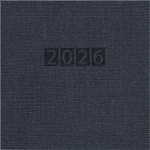 Taschenkalender "Klassik" im Format 8,7 x 15,3 cm, deutsches Kalendarium Grau/Blau mit Leseband, 128 Seiten Fadenheftung, Einband Fashion dunkelblau (Bild 1)