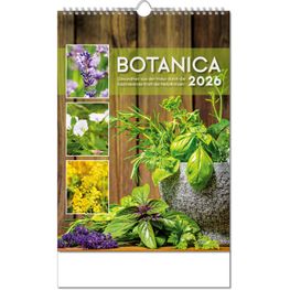 Kalender "Botanica" im Format 24 x 38,5 cm, mit Wire-O Bindung und verlängerter Rückwand