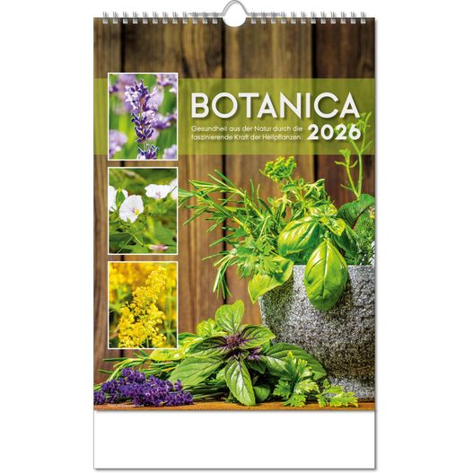 Produktabbildung Kalender "Botanica" im Format 24 x 38,5 cm, mit Wire-O Bindung und verlängerter Rückwand Kalender "Botanica" im Format 24 x 38,5 cm, mit Wire-O Bindung und verlängerter Rückwand (Bild 1)