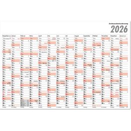 Produktabbildung Plakatplaner mit deutschem Kalendarium, schwarz/rot, im Format 101,5 x 68,5 cm Plakatplaner mit deutschem Kalendarium, schwarz/rot, im Format 101,5 x 68,5 cm