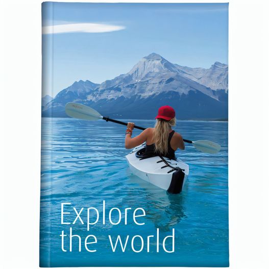 Buchkalender "Trend Chefkalender INT" im Format 14,5 x 20,5 cm, Kalendarium 4-sprachig D/F/I/GB Grau/Blau mit Leseband, 352 Seiten Fadenheftung, Eckenperforation, Grafikeinband (Bild 1)