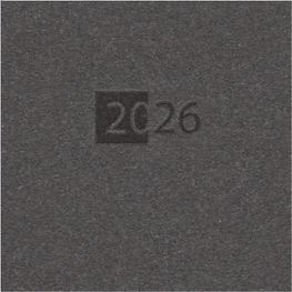 Taschenkalender "Klassik" im Format 8,7 x 15,3 cm, deutsches Kalendarium Grau/Blau mit Leseband, 128 Seiten Fadenheftung, Einband Magic anthrazit