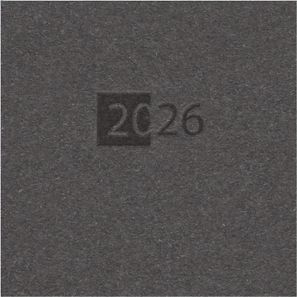 Taschenkalender "Klassik" im Format 8,7 x 15,3 cm, deutsches Kalendarium Grau/Blau mit Leseband, 128 Seiten Fadenheftung, Einband Magic anthrazit