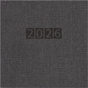 Taschenkalender "Klassik" im Format 8,7 x 15,3 cm, deutsches Kalendarium Grau/Blau mit Leseband, 128 Seiten Fadenheftung, Einband Fashion anthrazit