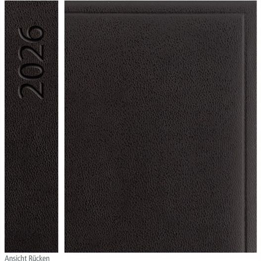 Produktabbildung Wochenkalender "Business D" im Format 17,2 x 24 cm, deutsches Kalendarium Grau/Blau mit Leseband, 144 Seiten Fadenheftung, Eckenperforation, Einband Balacron schwarz Wochenkalender "Business D" im Format 17,2 x 24 cm, deutsches Kalendarium Grau/Blau mit Leseband, 144 Seiten Fadenheftung, Eckenperforation, Einband Balacron schwarz (Bild 1)