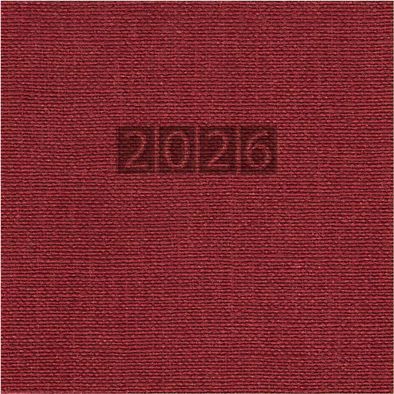Wochenkalender "Manager D" im Format 21 x 26 cm, deutsches Kalendarium Grau/Blau mit Leseband, 144 Seiten Fadenheftung, Eckenperforation, Einband Fashion burgund