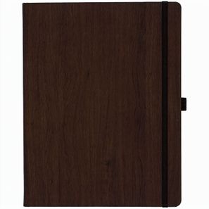 Notizbuch Style Large im Format 19x25cm, Inhalt kariert, Einband Woody in der Farbe Brown