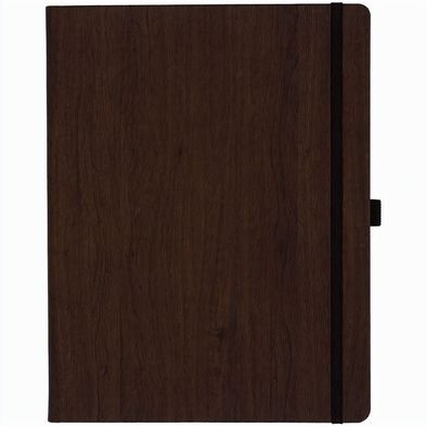 Notizbuch Style Large im Format 19x25cm, Inhalt kariert, Einband Woody in der Farbe Brown