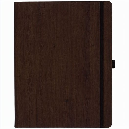Notizbuch Style Large im Format 19x25cm, Inhalt kariert, Einband Woody in der Farbe Brown (Bild 1)