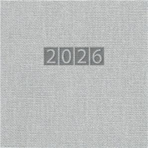 Buchkalender "Trend Chefkalender D" im Format 14,5 x 20,5 cm, deutsches Kalendarium Grau/Blau mit Leseband, 352 Seiten Fadenheftung, Eckenperforation, Einband Fashion hellgrau
