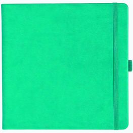 Notizbuch Style Square im Format 17, 5x17, 5cm, Inhalt kariert, Einband Slinky in der Farbe Turquoise