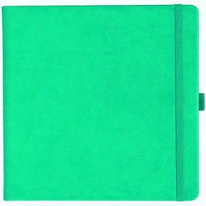 Notizbuch Style Square im Format 17, 5x17, 5cm, Inhalt kariert, Einband Slinky in der Farbe Turquoise