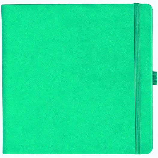 Produktabbildung Notizbuch Style Square im Format 17, 5x17, 5cm, Inhalt kariert, Einband Slinky in der Farbe Turquoise Notizbuch Style Square im Format 17, 5x17, 5cm, Inhalt kariert, Einband Slinky in der Farbe Turquoise (Bild 1)