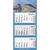 3-Monatskalender "Style-3" mit deutsch-mehrsprachigem Kalendarium im Format 33 x 70 cm (Bild 1)